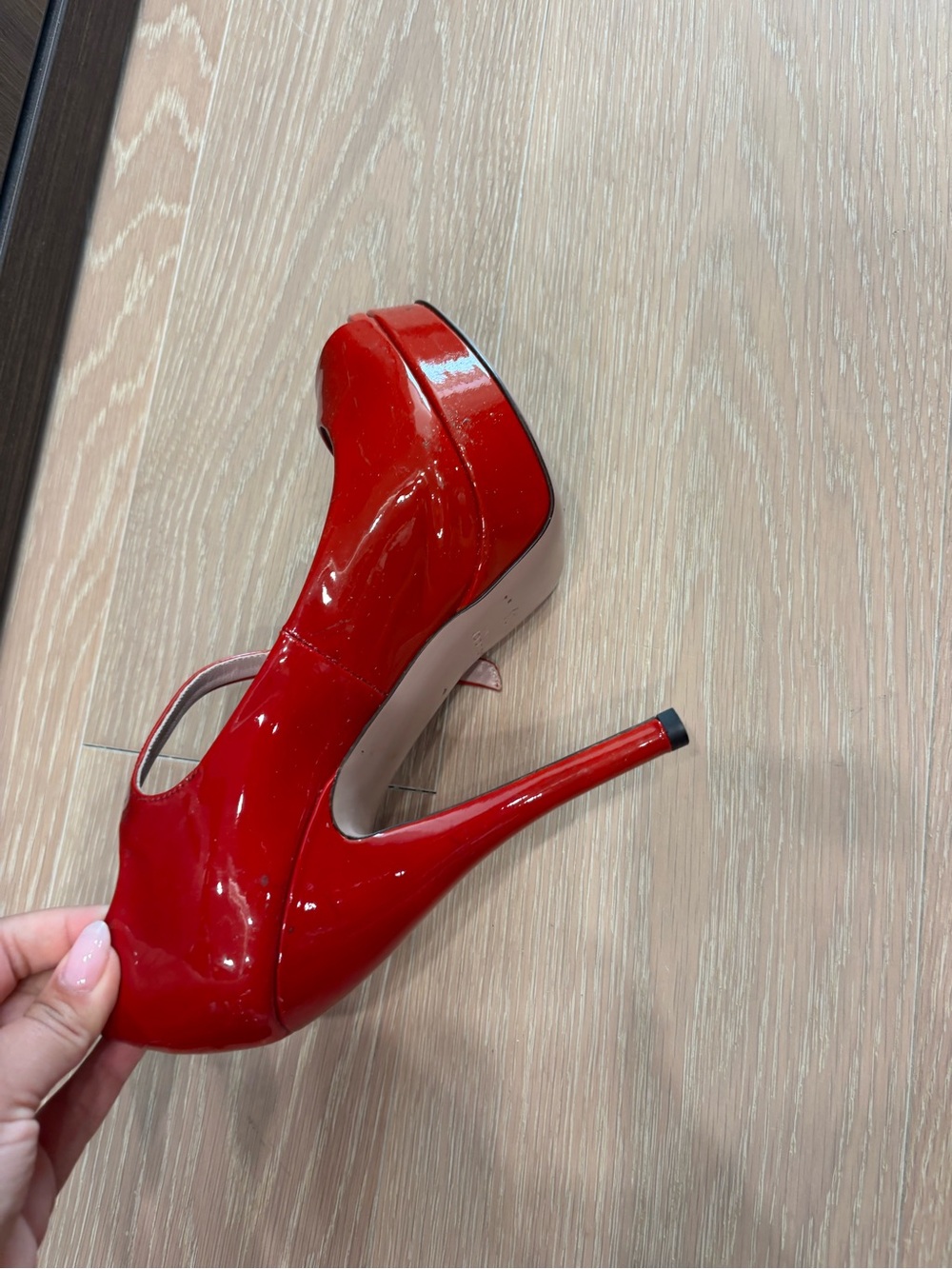Gucci Red Patent Platform Stiletto Heel